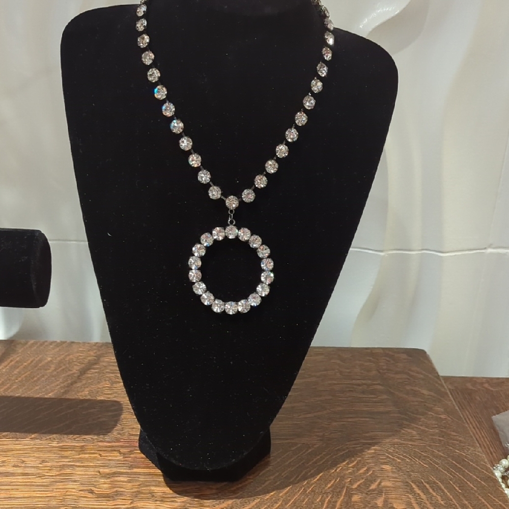 Black and White Necklace with Striking Pendant